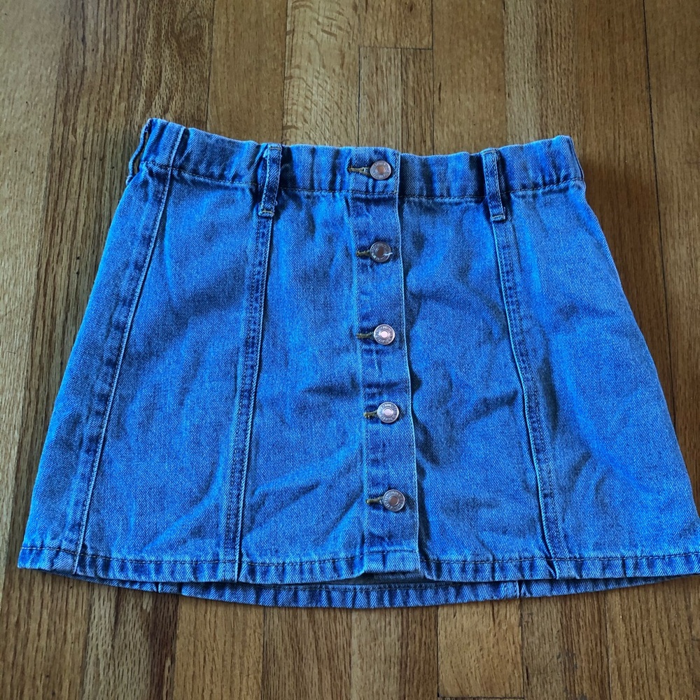 Forever 21 button down girls jean skirt